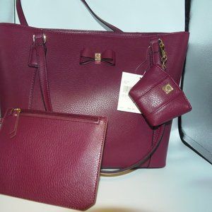 NWT Anne Klein 3 Piece " Callie" Wine Bag